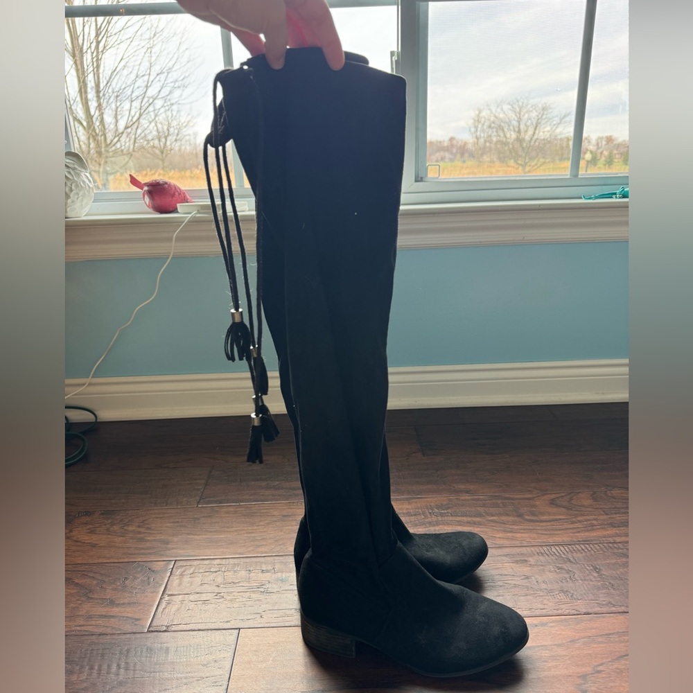 Black over the knee boots